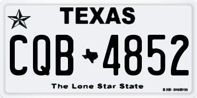 TX license plate CQB4852
