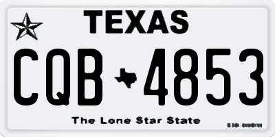TX license plate CQB4853