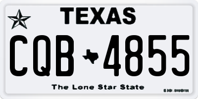 TX license plate CQB4855