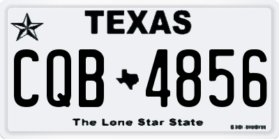 TX license plate CQB4856