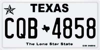 TX license plate CQB4858