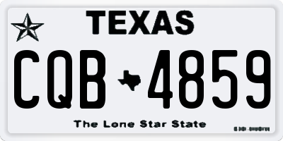 TX license plate CQB4859