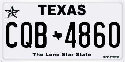 TX license plate CQB4860