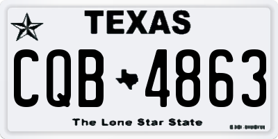 TX license plate CQB4863