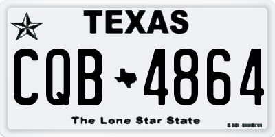 TX license plate CQB4864