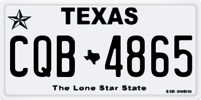 TX license plate CQB4865