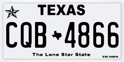 TX license plate CQB4866