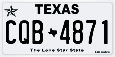 TX license plate CQB4871