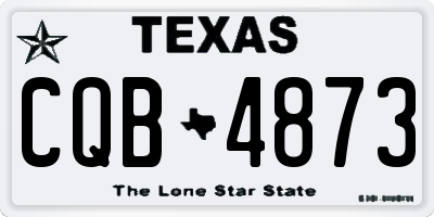 TX license plate CQB4873