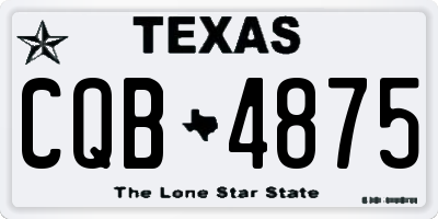 TX license plate CQB4875
