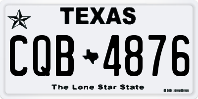 TX license plate CQB4876