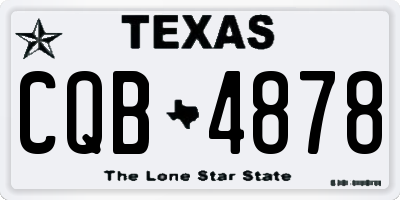 TX license plate CQB4878