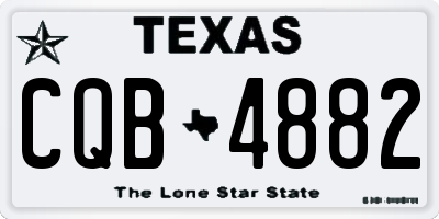 TX license plate CQB4882