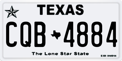 TX license plate CQB4884