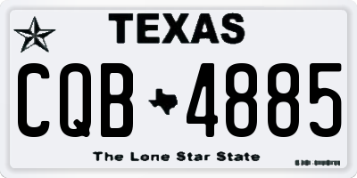 TX license plate CQB4885