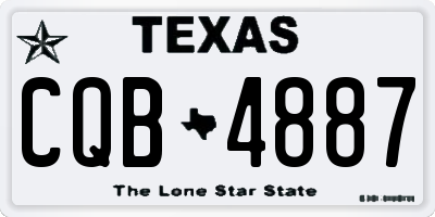 TX license plate CQB4887
