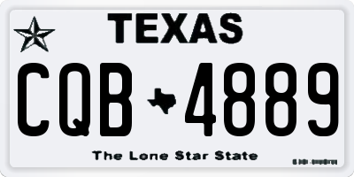 TX license plate CQB4889