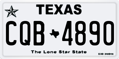 TX license plate CQB4890