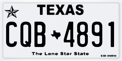 TX license plate CQB4891