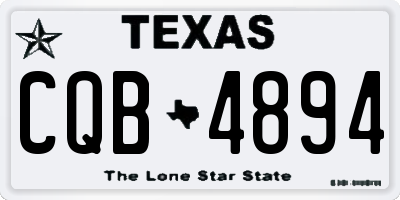 TX license plate CQB4894