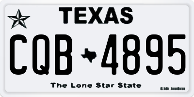 TX license plate CQB4895