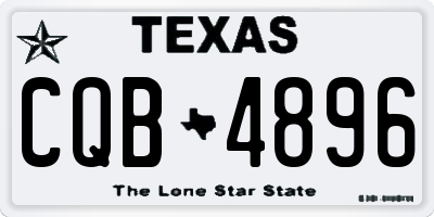 TX license plate CQB4896