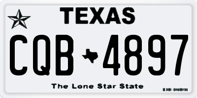 TX license plate CQB4897