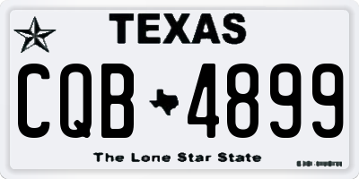 TX license plate CQB4899