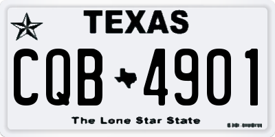 TX license plate CQB4901