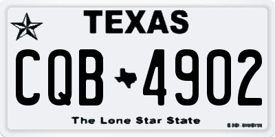 TX license plate CQB4902