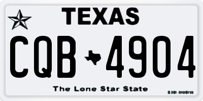 TX license plate CQB4904