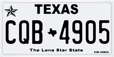 TX license plate CQB4905