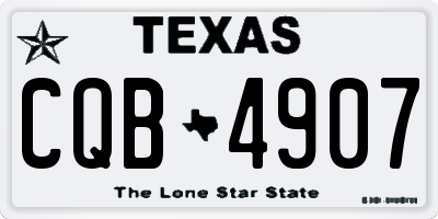 TX license plate CQB4907