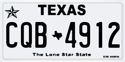 TX license plate CQB4912