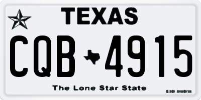 TX license plate CQB4915