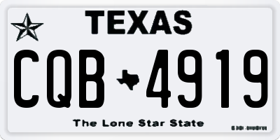 TX license plate CQB4919