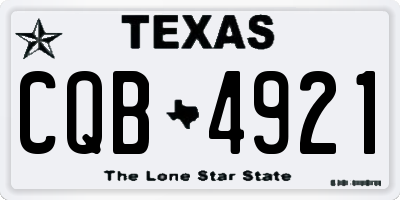 TX license plate CQB4921