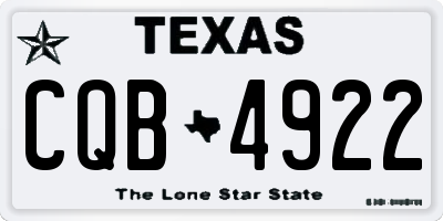 TX license plate CQB4922