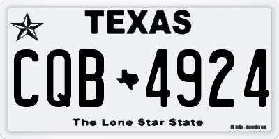 TX license plate CQB4924