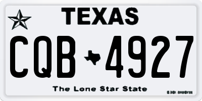 TX license plate CQB4927