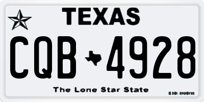 TX license plate CQB4928