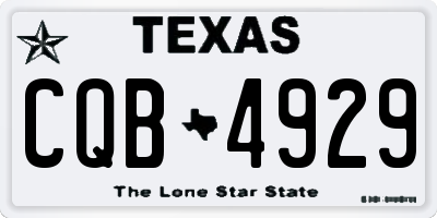 TX license plate CQB4929