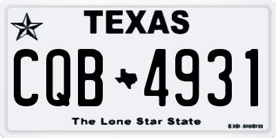 TX license plate CQB4931