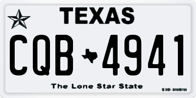 TX license plate CQB4941