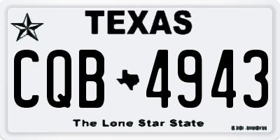 TX license plate CQB4943