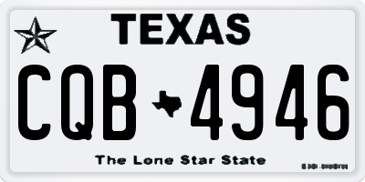 TX license plate CQB4946