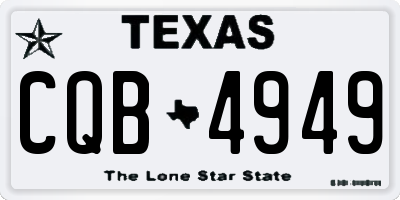 TX license plate CQB4949
