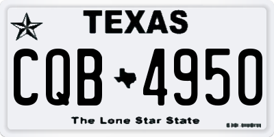 TX license plate CQB4950