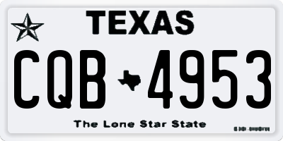 TX license plate CQB4953