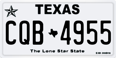 TX license plate CQB4955